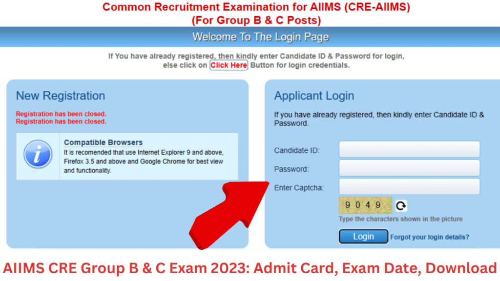 AIIMS CRE Group B & C Exam 2023: Admit Card, Exam Date, Download