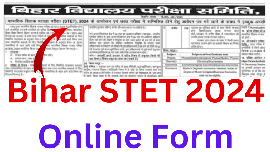 Bihar STET 2024 Online Form