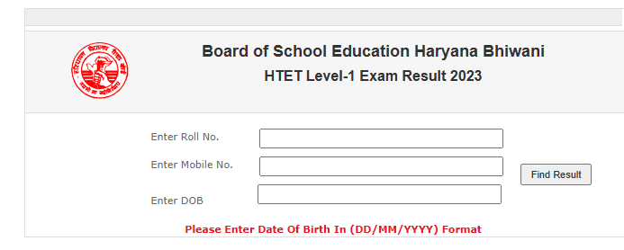 HTET Result 2023