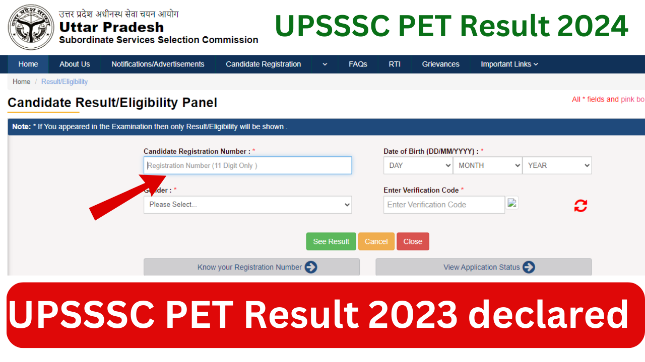 UPSSSC PET Result 2024