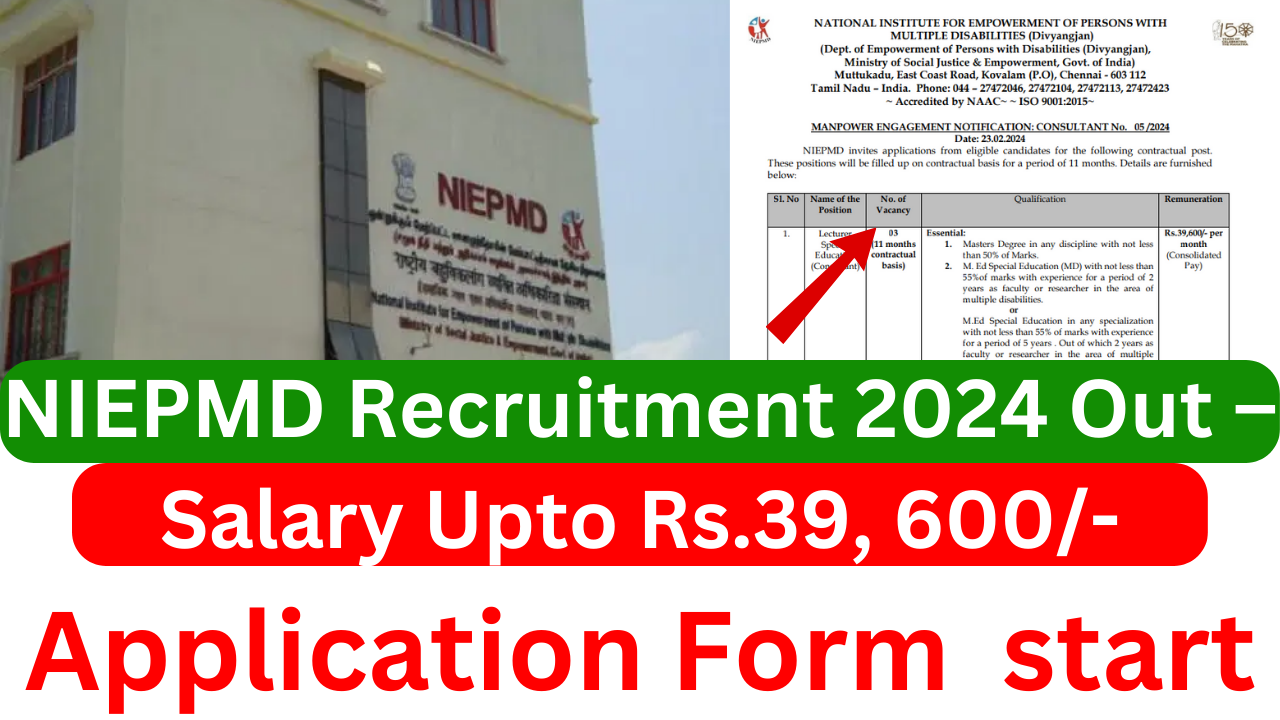 NIEPMD Job Vacancy 2024