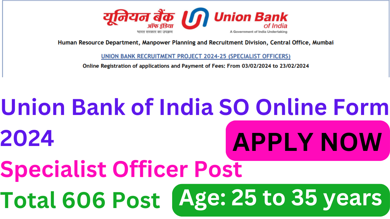 Union Bank SO Online Form